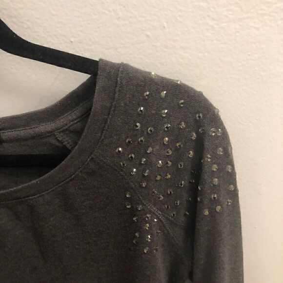 Forever 21 Grey Long Sleeve Sweater Shirt ~ Size S Small - Picture 4 of 7